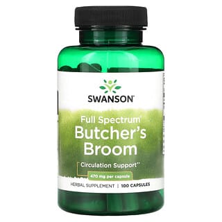 Swanson Full Spectrum Butcher's Broom Circulation Support - 100 Capsules