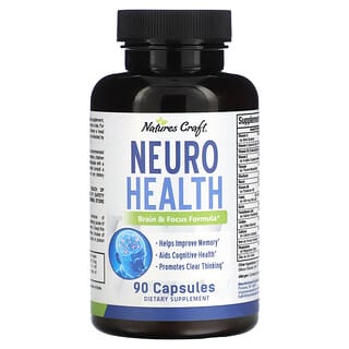 Neuro Health Brain & Focus Formula - 90 Capsules by Nature's Craft