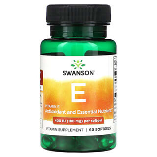 Swanson Vitamin E 180mg 400IU 60 Softgels for Heart Health