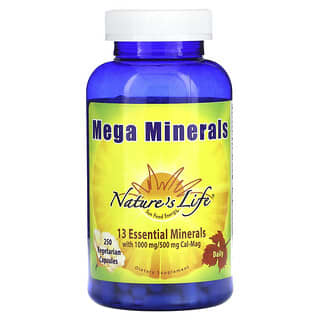 Nature's Life Mega Minerals Supplement, 250 Vegetarian Capsules