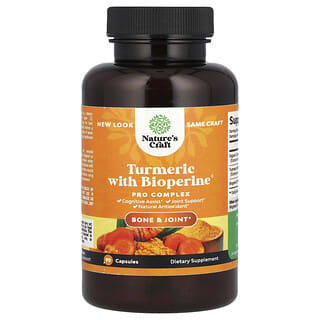 Nature's Craft Turmeric With BioPerine, 90 Capsules for Joint Relief