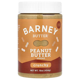 Barney Butter Crunchy Peanut Butter, 16 oz, Non-GMO, Vegan, Gluten-Free