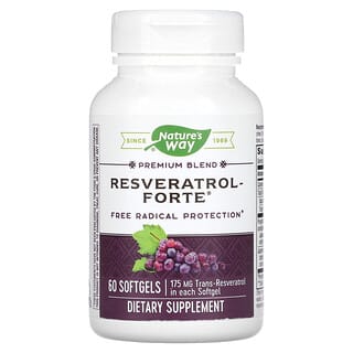 Nature's Way Resveratrol 175mg 60 Softgels - Antioxidant Protection
