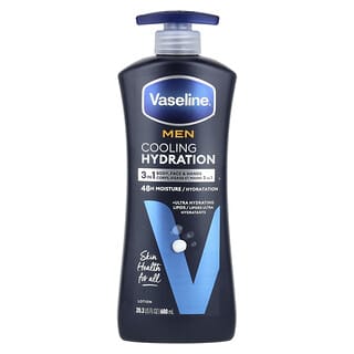 Vaseline Men's Cooling Hydration, 3 in 1 Lotion for Face, Body & Hands