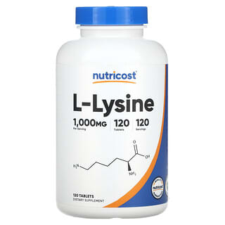Boost Your Immune System with L-Lysine 1000mg by Nutricost - 120 Tablets