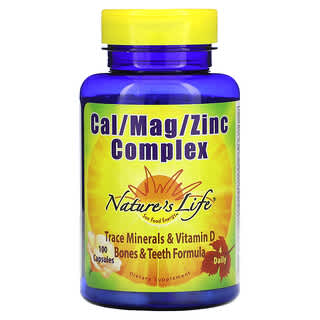 Cal/Mag/Zinc Complex Supplement for Bone Health - 100 Capsules