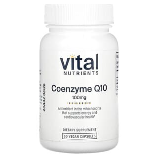 Vital Nutrients CoQ10 100mg 60 Vegan Capsules for Energy & Heart Health