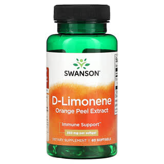 Swanson D-Limonene Orange Peel Extract 250mg Softgels for Immune Support