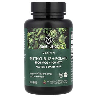 Vegan Methyl B-12 + Folate Supplement by PlantFusion