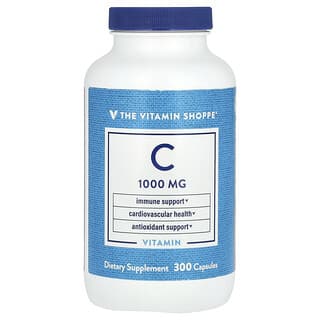 Boost Immune Health with The Vitamin Shoppe Vitamin C 1000mg - 300 Capsules