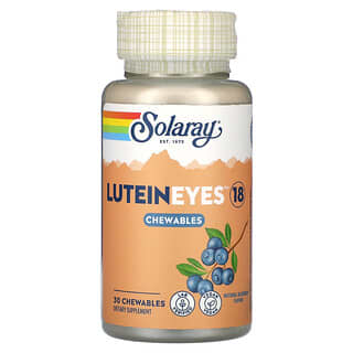 Solaray Lutein Eyes 18 with Natural Blueberry - 30 Chewable Tablets