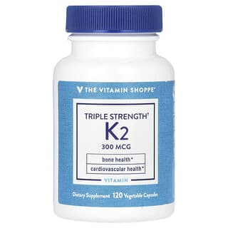 Triple Strength Vitamin K2 Supplement for Bone & Heart Health, 120 Capsules