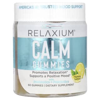 Relaxium Calm Gummies with Probiotics &amp; Prebiotics - 60 Yummy Lemon Gummies