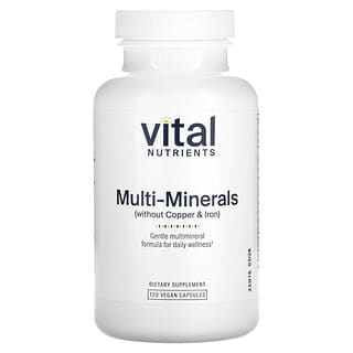 Vital Nutrients Multi-Minerals 120 Capsules - Iron & Copper Free