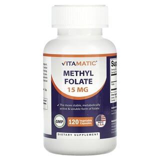 Methyl Folate Supplement by Vitamatic - 15mg, 120 Capsules
