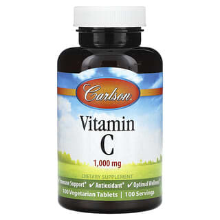 Boost Immune System with Carlson Vitamin C 1000mg Tablets