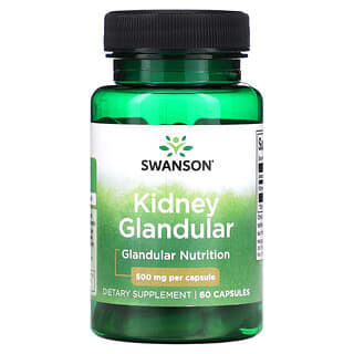 Swanson Kidney Glandular, 500mg, 60 Capsules - Boost Kidney Health
