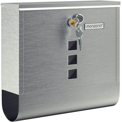 Mailbox Stainless Steel Silver with Window Wall Mounted