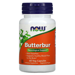 NOW Foods - Butterbur for Brain Support - 60 Veg Capsules