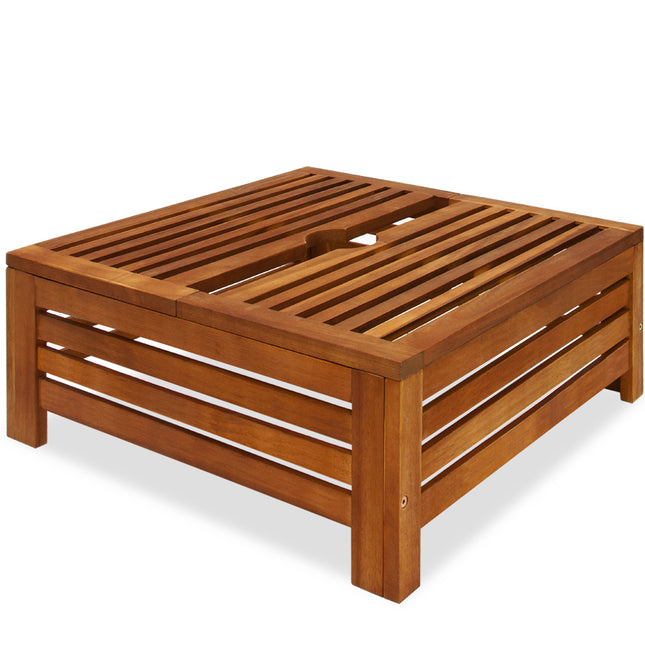 Parasol Base Acacia Wood 62x62x26cm