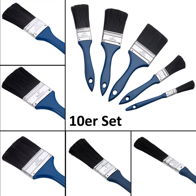 10 Pieces Paint Brushes Set - 5 Different Sizes