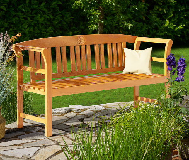 Garden bench rose eucalyptus wood FSC®-certified 157x45x82cm