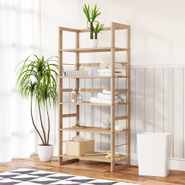 Standing Shelf Öland Wood 136x58x27cm 5 Shelves