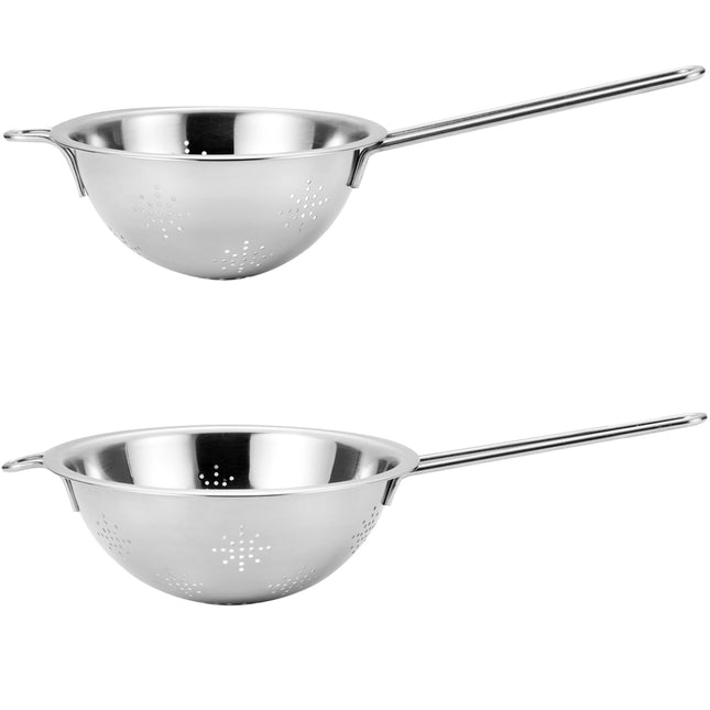 2 Pieces Kitchen Strainer Set Stainless Steel à~ 18cm and à~ 22cm