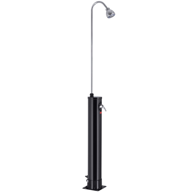 Solar Outdoor Shower Black 18L 7ft
