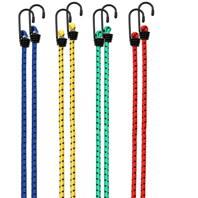 8x Elastic Bungee Strap Luggage Cord Wires 40 - 100 cm x 8 mm à~
