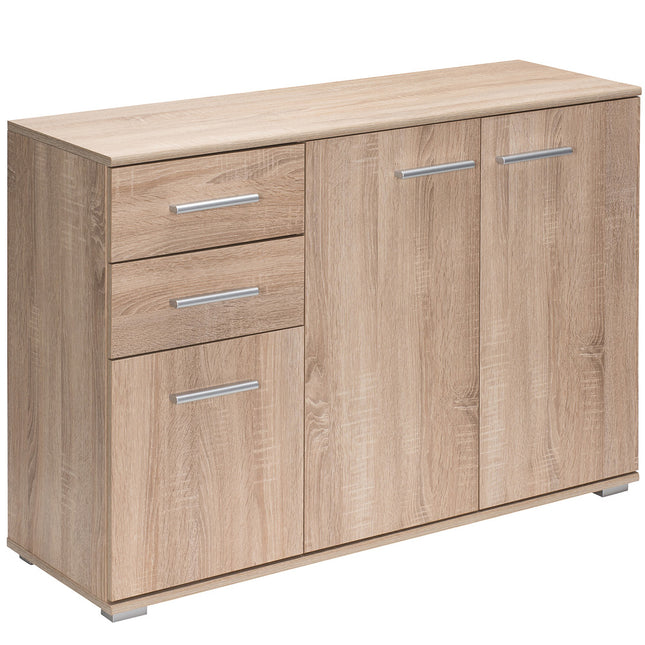Sideboard Oak 107x75x35cm with 3 Doors 2 Drawers