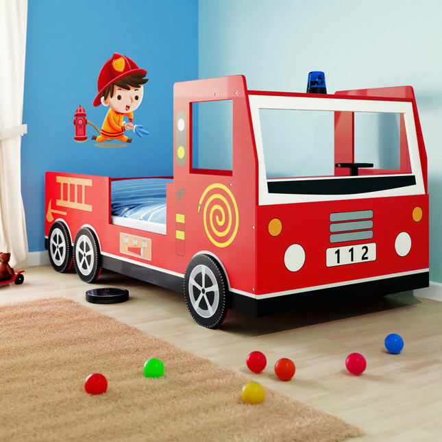 Fire Engine Kids Bed Noah 200x90cm