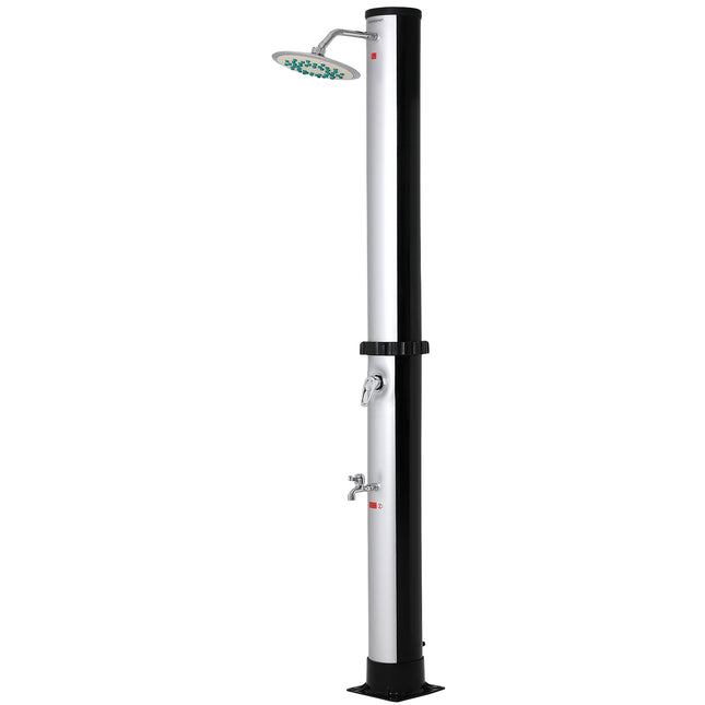 Solar Outdoor Shower Black/Silver 35L 65ft