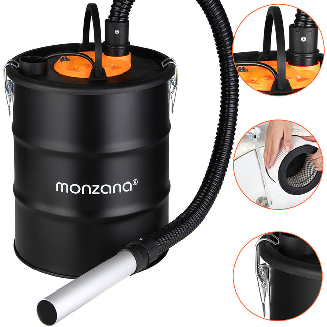 Aluminium Ash Vacuum Cleaner with 1200 Watt