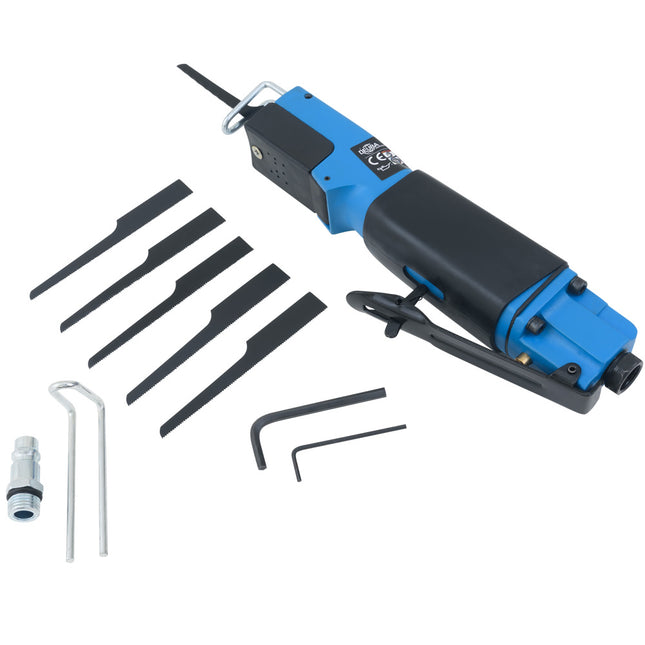 Compressed air body saw blue/black incl saw blades