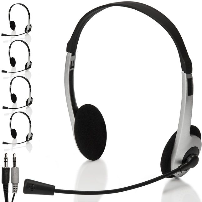 5 x PC Stereo Headset with integrated Microphone